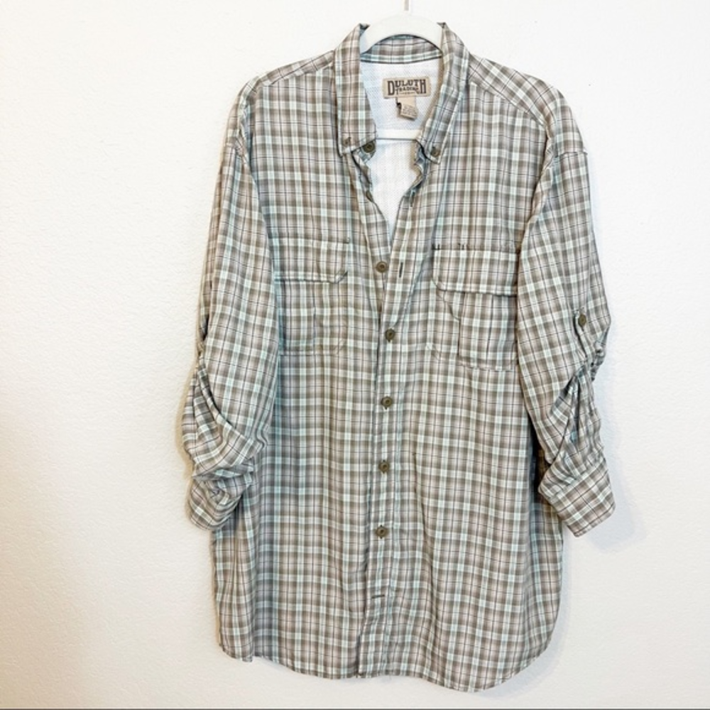 Duluth Vented Plaid Long Sleeve Button Down (TALL)